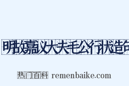 明故嘉议大夫毛公行状造句是什么意思的图片